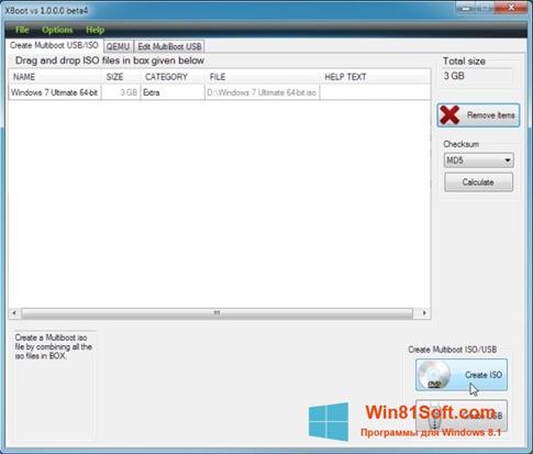 Скриншот программы XBoot для Windows 8.1
