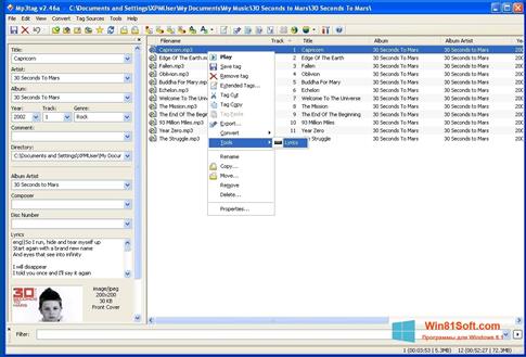 Скриншот программы Mp3tag для Windows 8.1