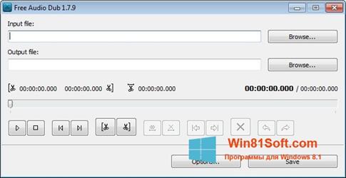 Скриншот программы Free Audio Dub для Windows 8.1