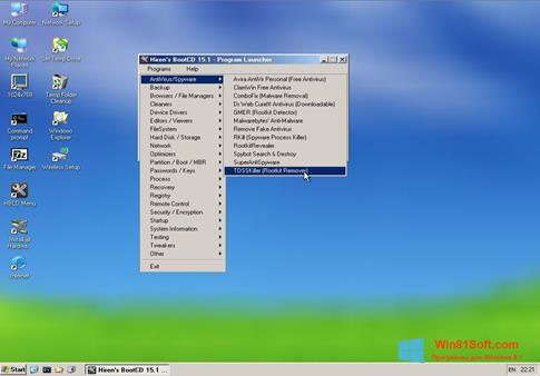 Скриншот программы Hirens Boot CD для Windows 8.1