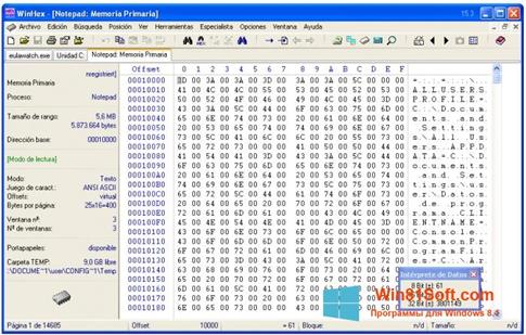Скриншот программы WinHex для Windows 8.1