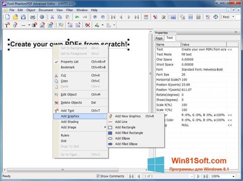 Скриншот программы Foxit Advanced PDF Editor для Windows 8.1