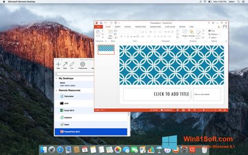 Скриншот программы Microsoft Remote Desktop для Windows 8.1