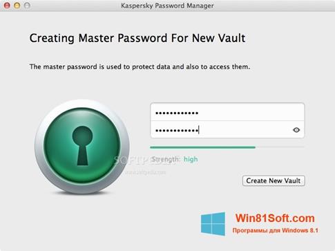 Скриншот программы Kaspersky Password Manager для Windows 8.1