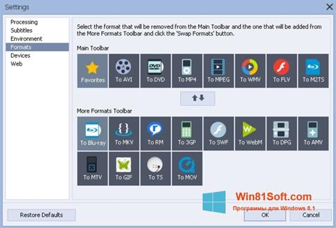 Скриншот программы AVS Video Converter для Windows 8.1