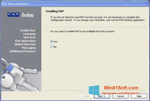 Скриншот программы PGP Desktop для Windows 8.1