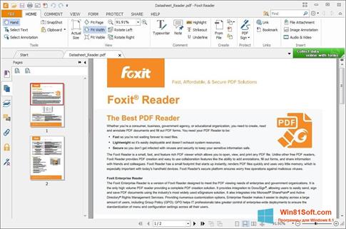 Скриншот программы Foxit Reader для Windows 8.1