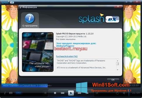 Скриншот программы Splash PRO EX для Windows 8.1