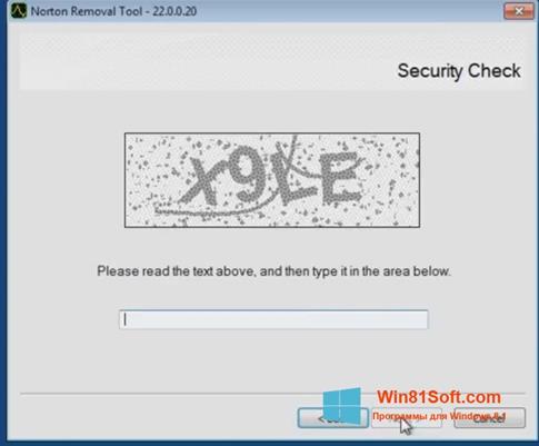 Скриншот программы Norton Removal Tool для Windows 8.1